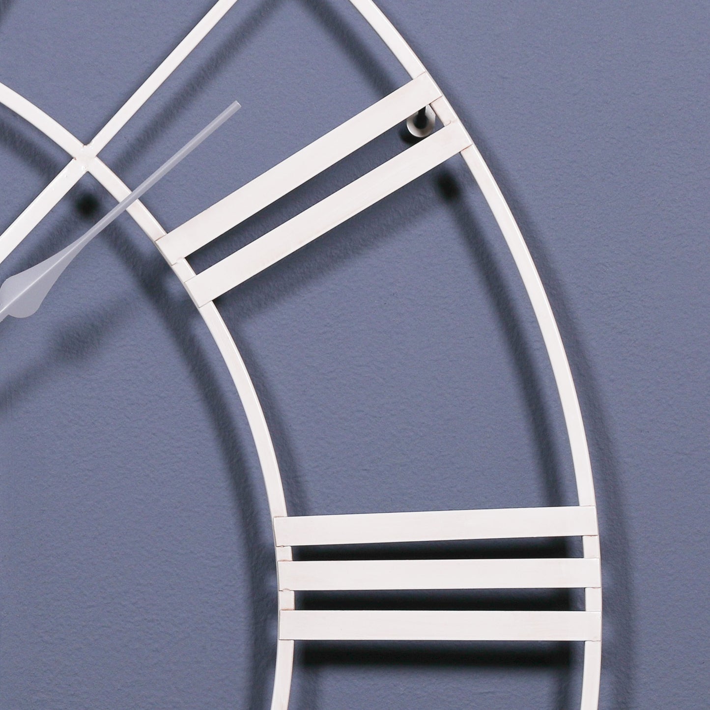 Vintage Style Cream Distressed 110cm Twist Frame Wall Clock