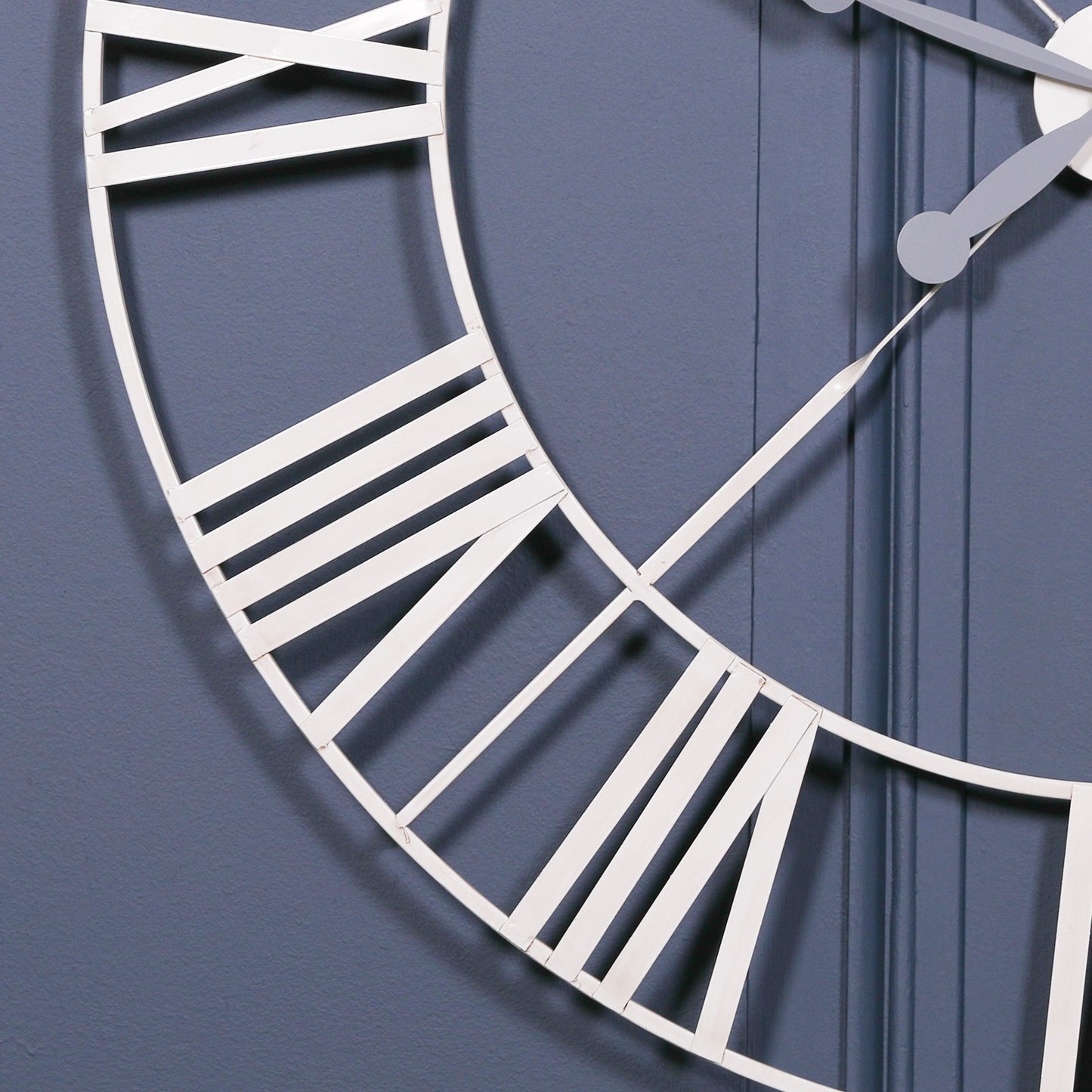 Vintage Style Cream Distressed 110cm Twist Frame Wall Clock