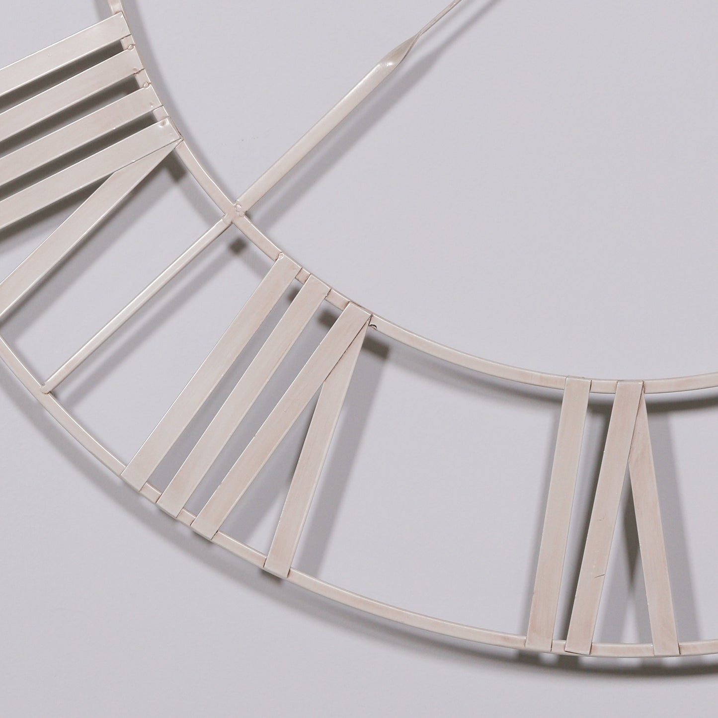 Vintage Style Cream Distressed 110cm Twist Frame Wall Clock