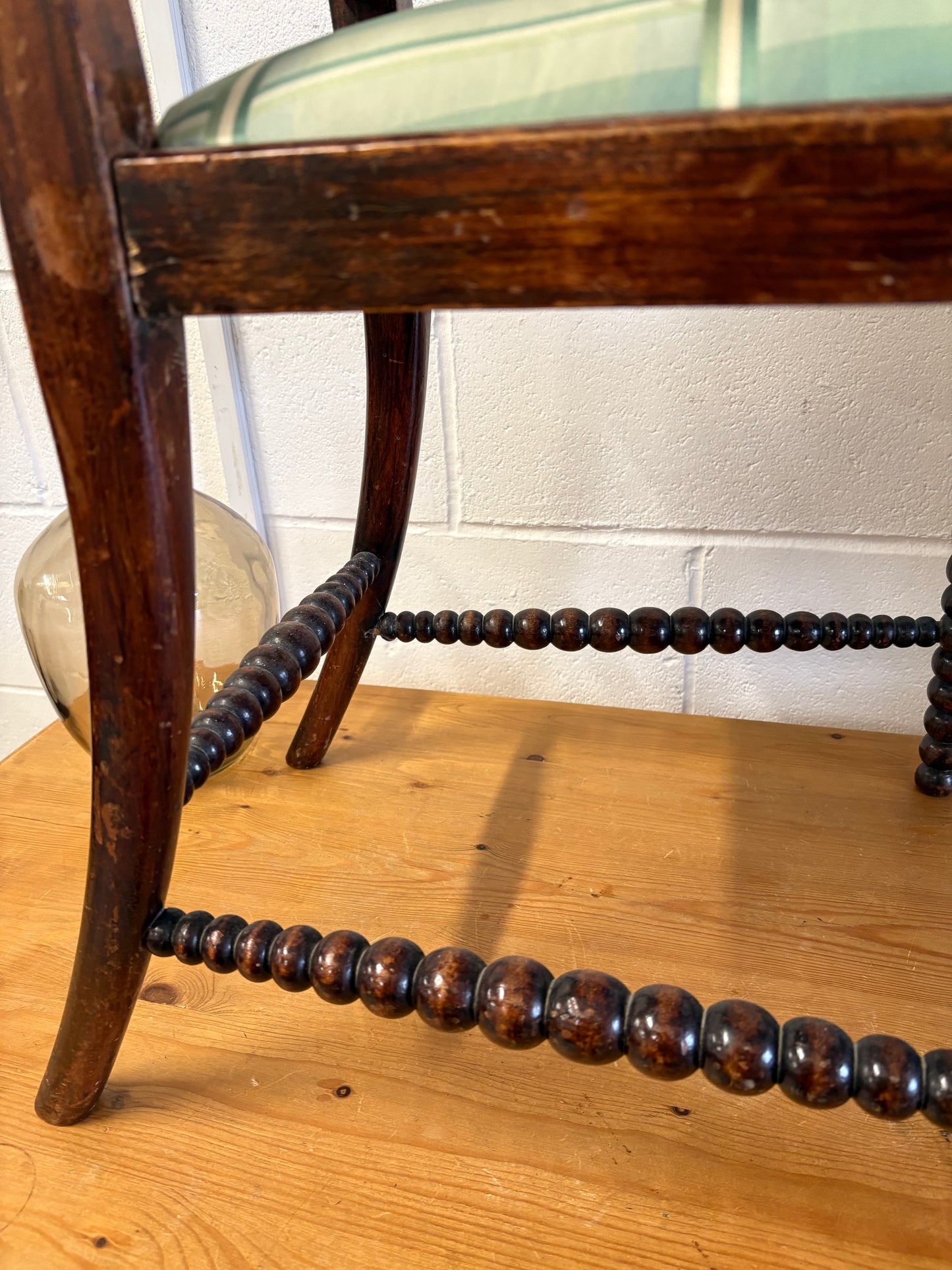 Stunning Victorian Faux Rosewood Bobbin Turned Chair Beautiful Solid Piece