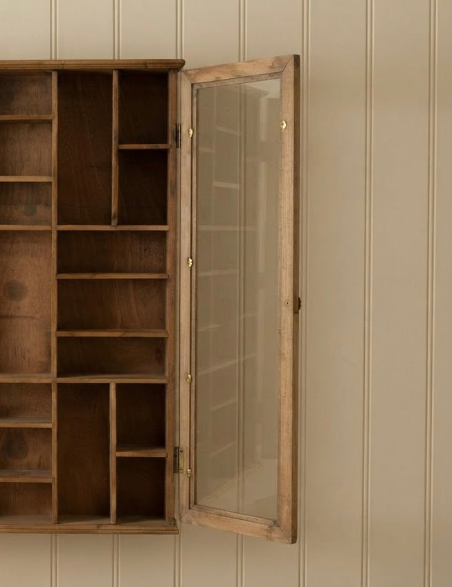Aqua shabby Pigeon hole type Wall Unit - printer tray style storage Vertical