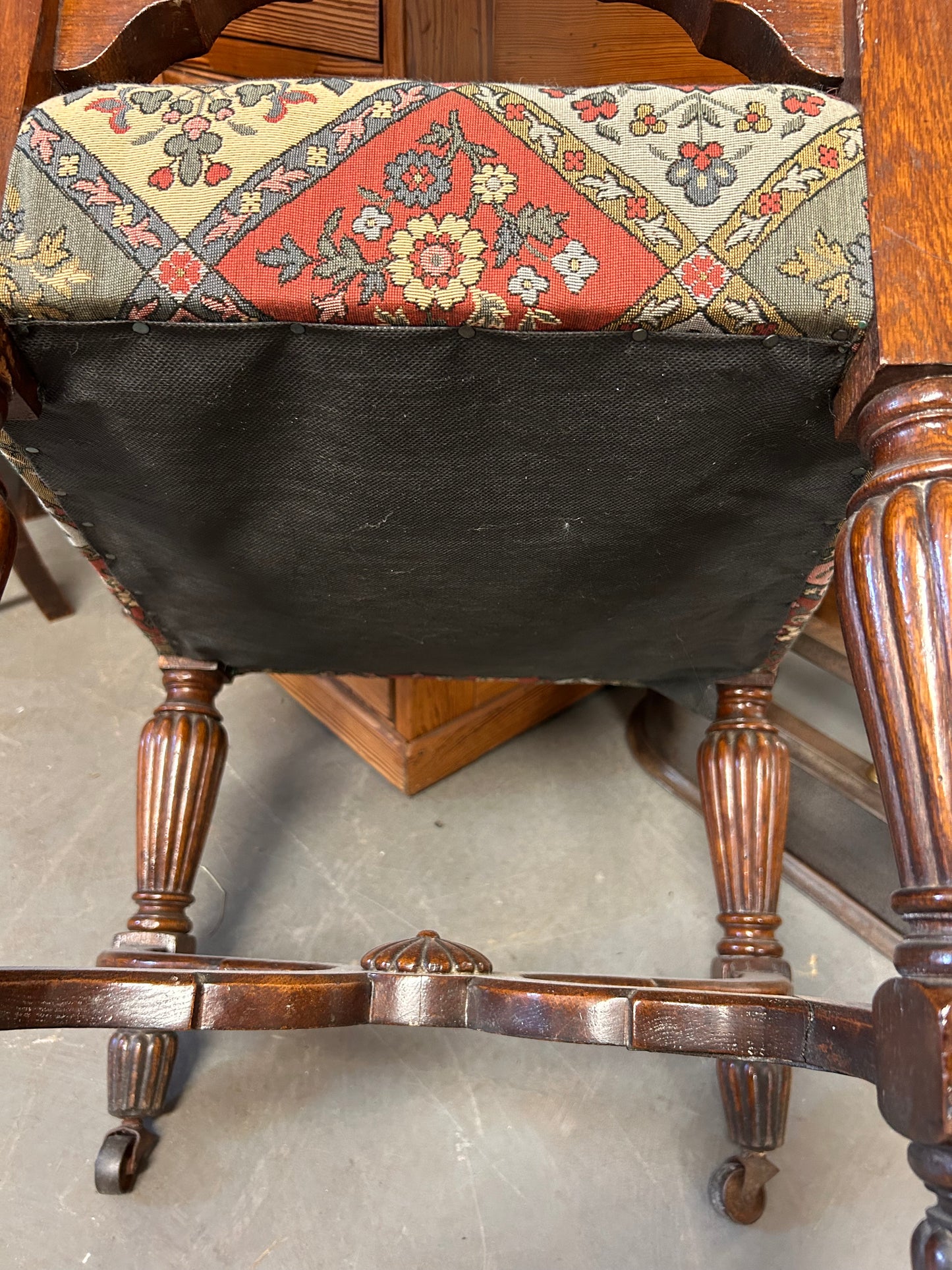 Antique Scottish low side accent chair.