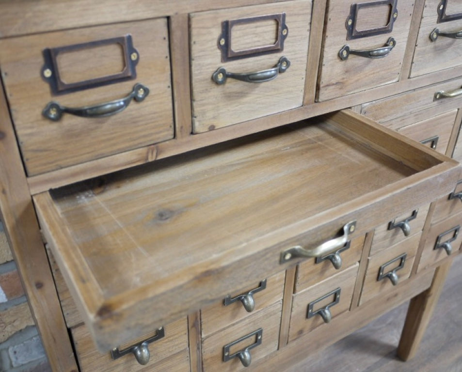 Vintage Apothecary Styled Multi Drawer Office Craft Storage Cabinet