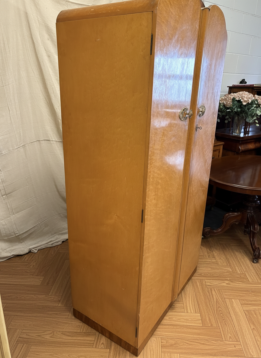 A 1955 Fox Furniture - Maple Wardrobe fitted out - Great Condition UK Delivery