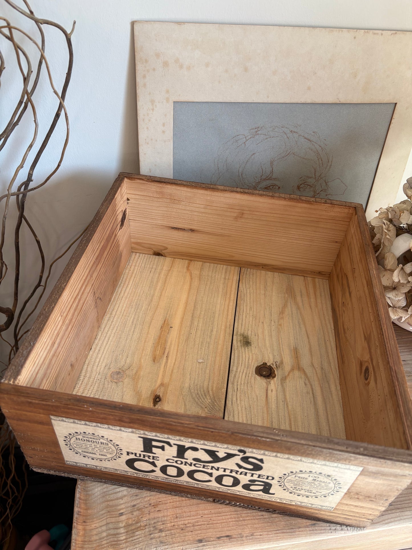 Vintage wooden storage box