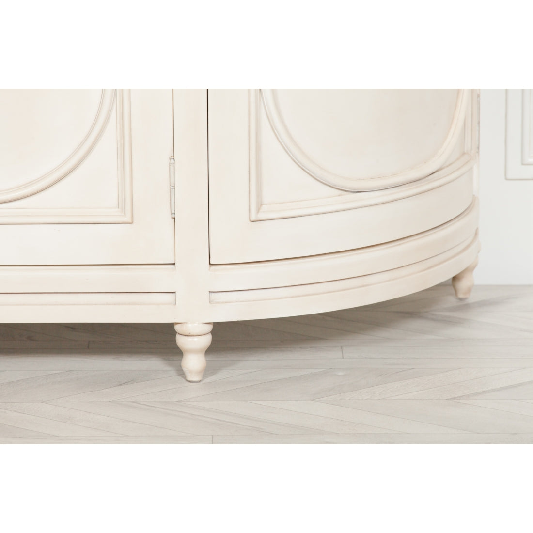 French classic style sideboard in an aged ivory finish UK Delivery