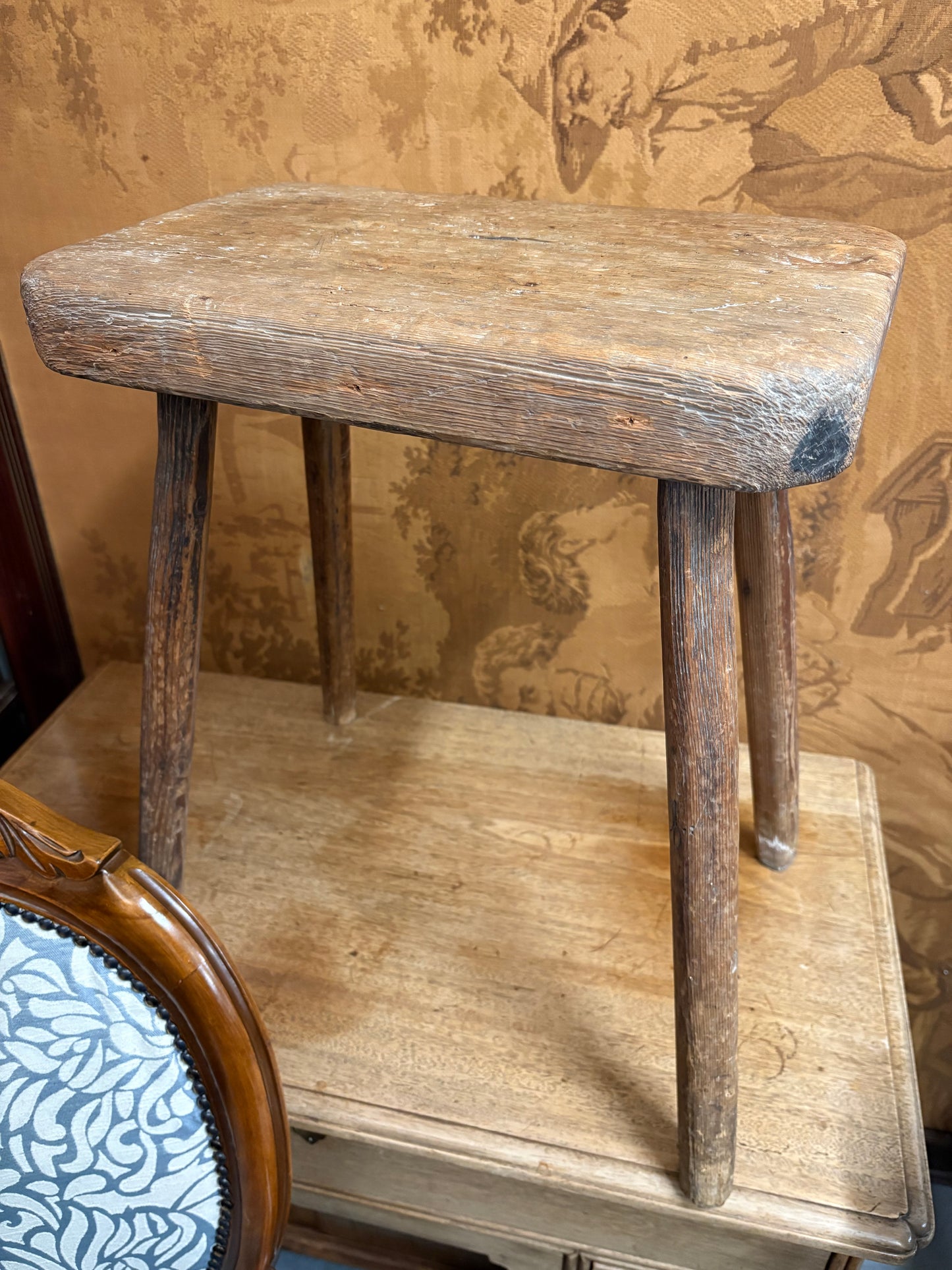 19th‑century Eastern European milking stool in untouched original condition Excellent item