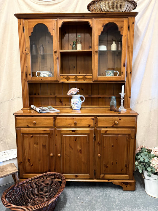 Vintage Pine Country Kitchen Dresser - Display Storage UK Delivery Ex Condition