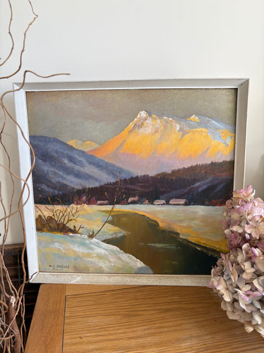 Signed Framed Landscape Vintage Oil painting framed original