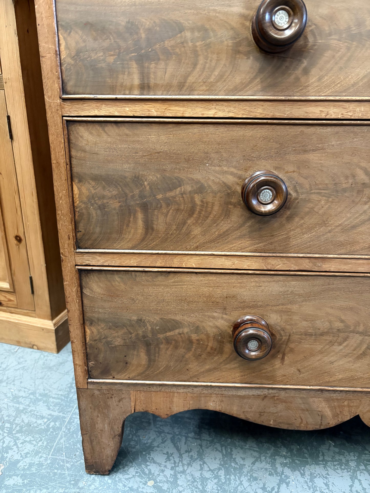 Large 19th Century Fold down Mahogany bureau writing desk drawers UK Delivery