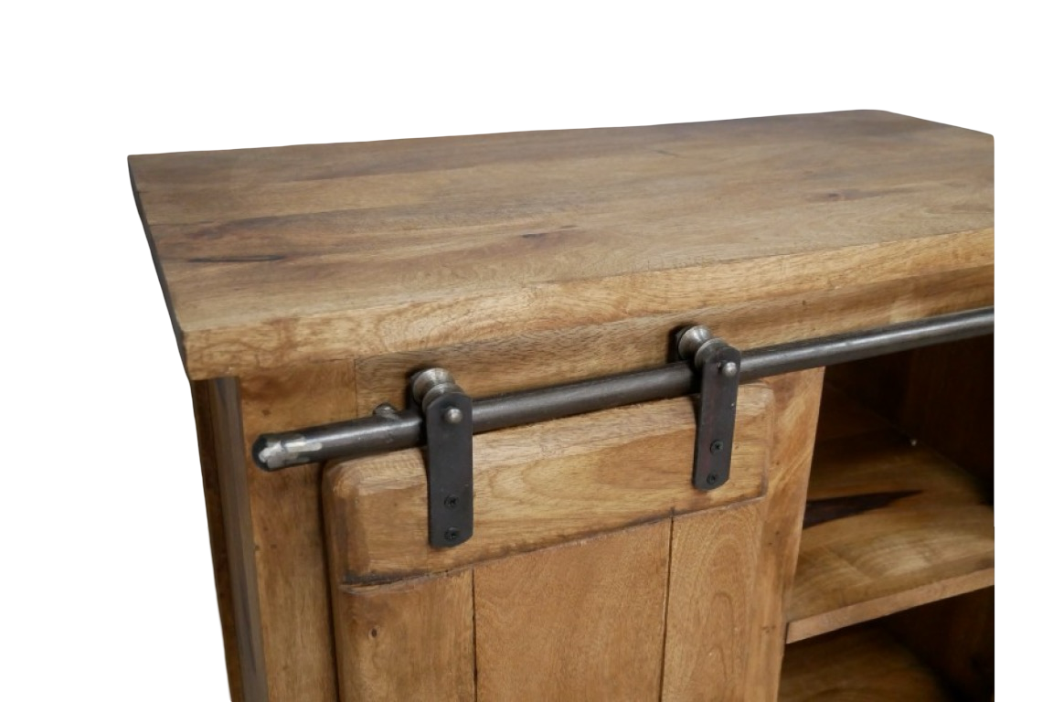 Rustic Kitchen Island Type Butchers Prep unit with Storage Underneath
