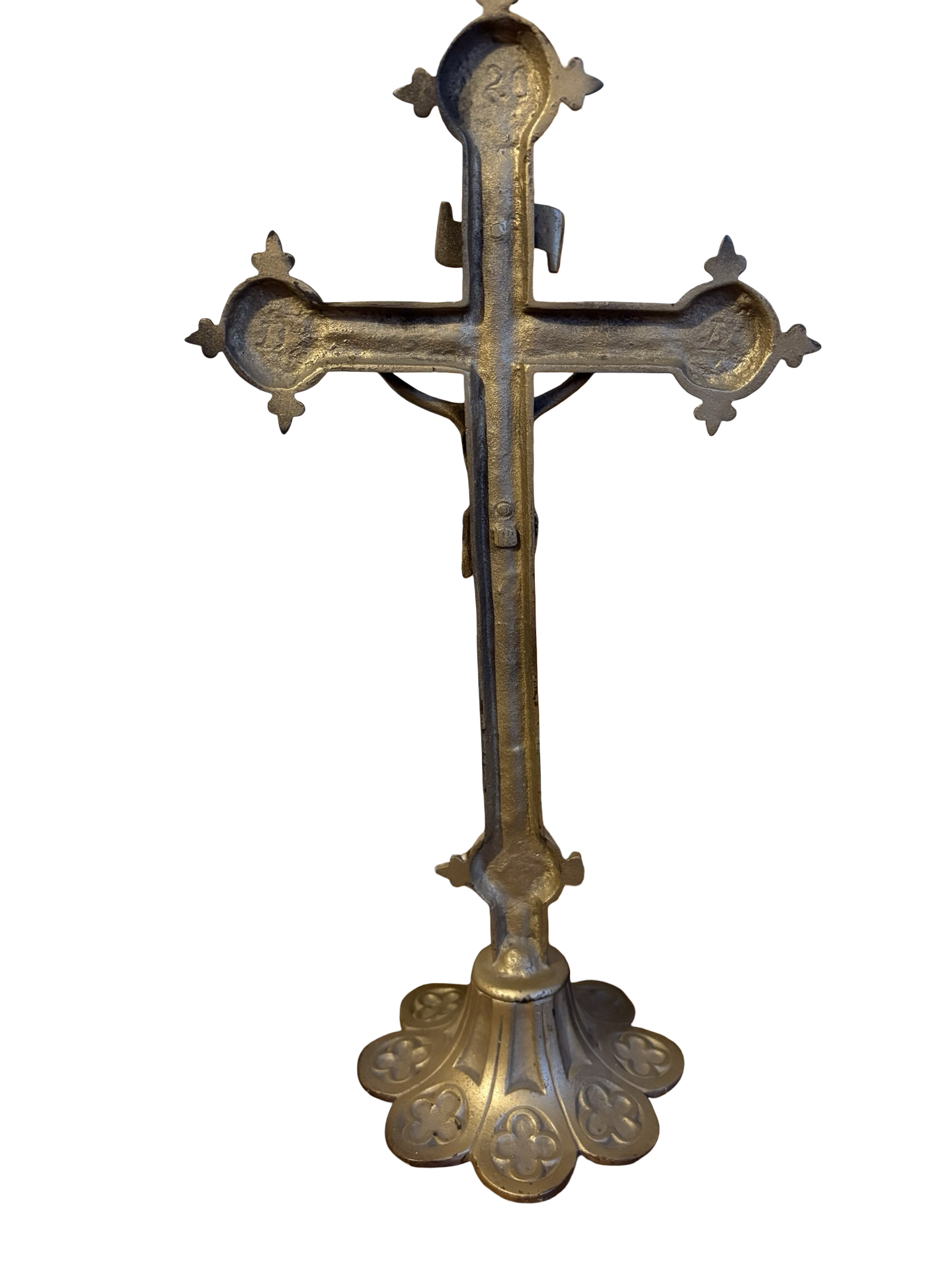 Reclaimed Brass Catholic Chapel Cross Jesus Christ Christian Icon