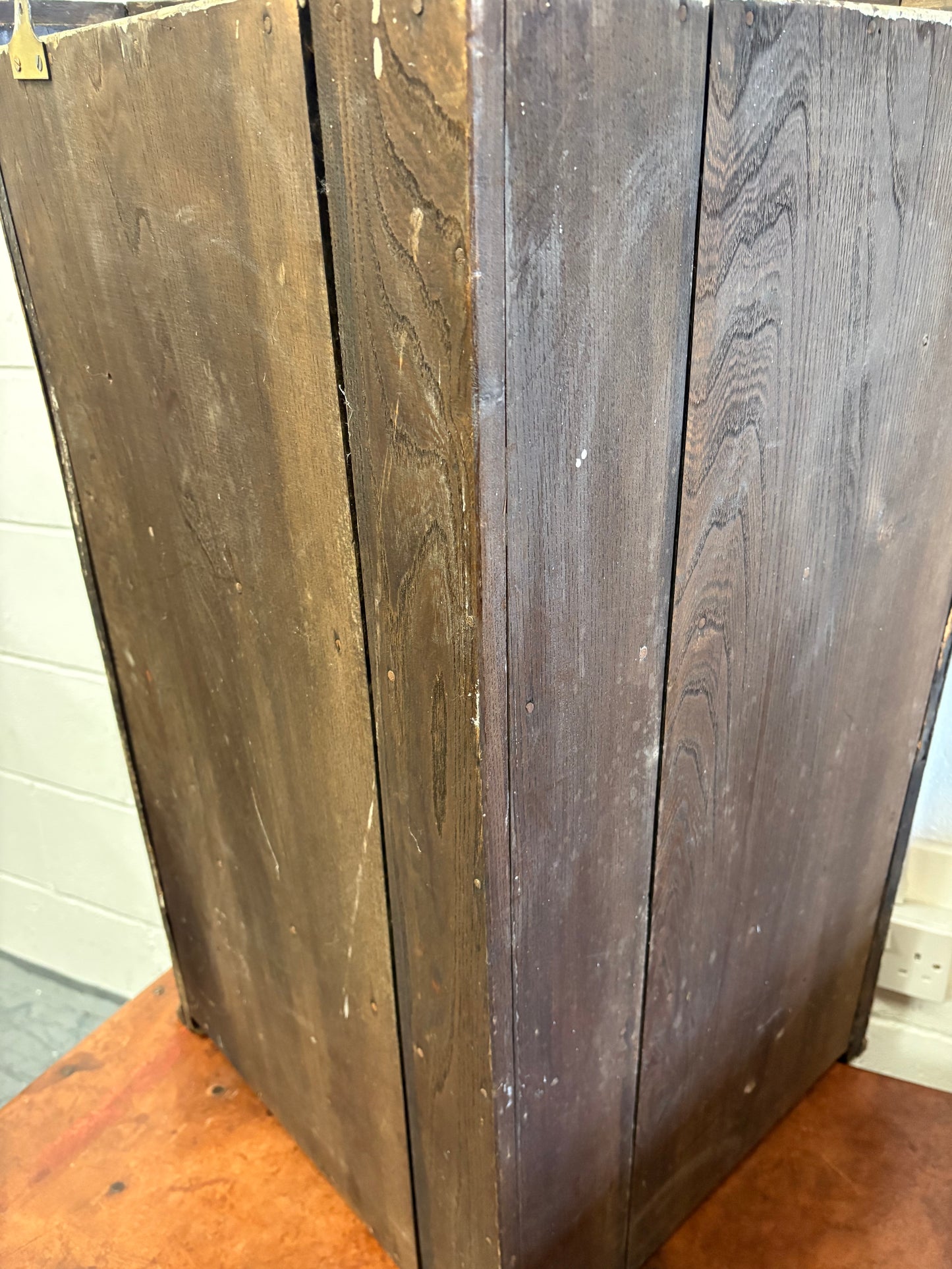 Georgian Oak Antique wall hanging corner cupboard cabinet