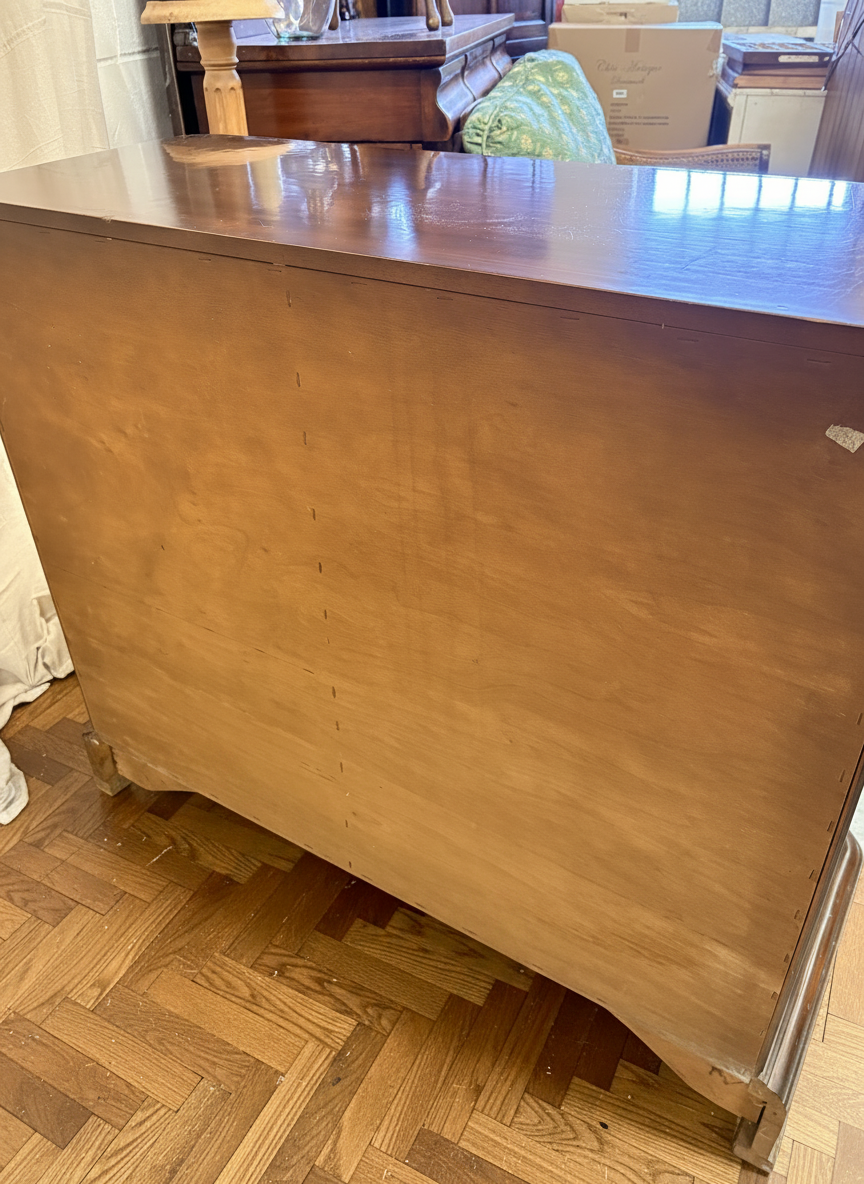 Vintage Carved Mahogany French Style Cabinet Storage Sideboard