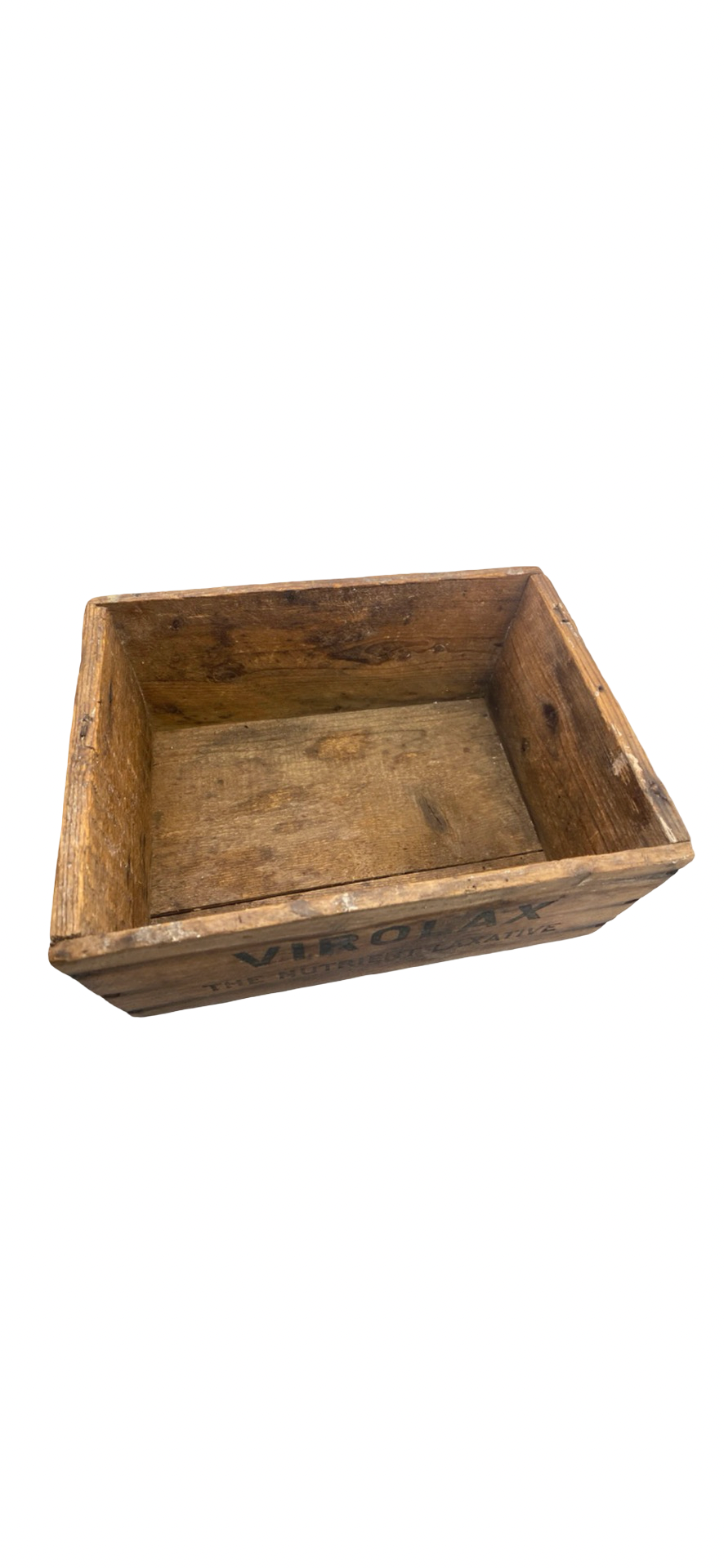 Very rare 1920’s VIROLax antique wooden advertising storage delivery crate