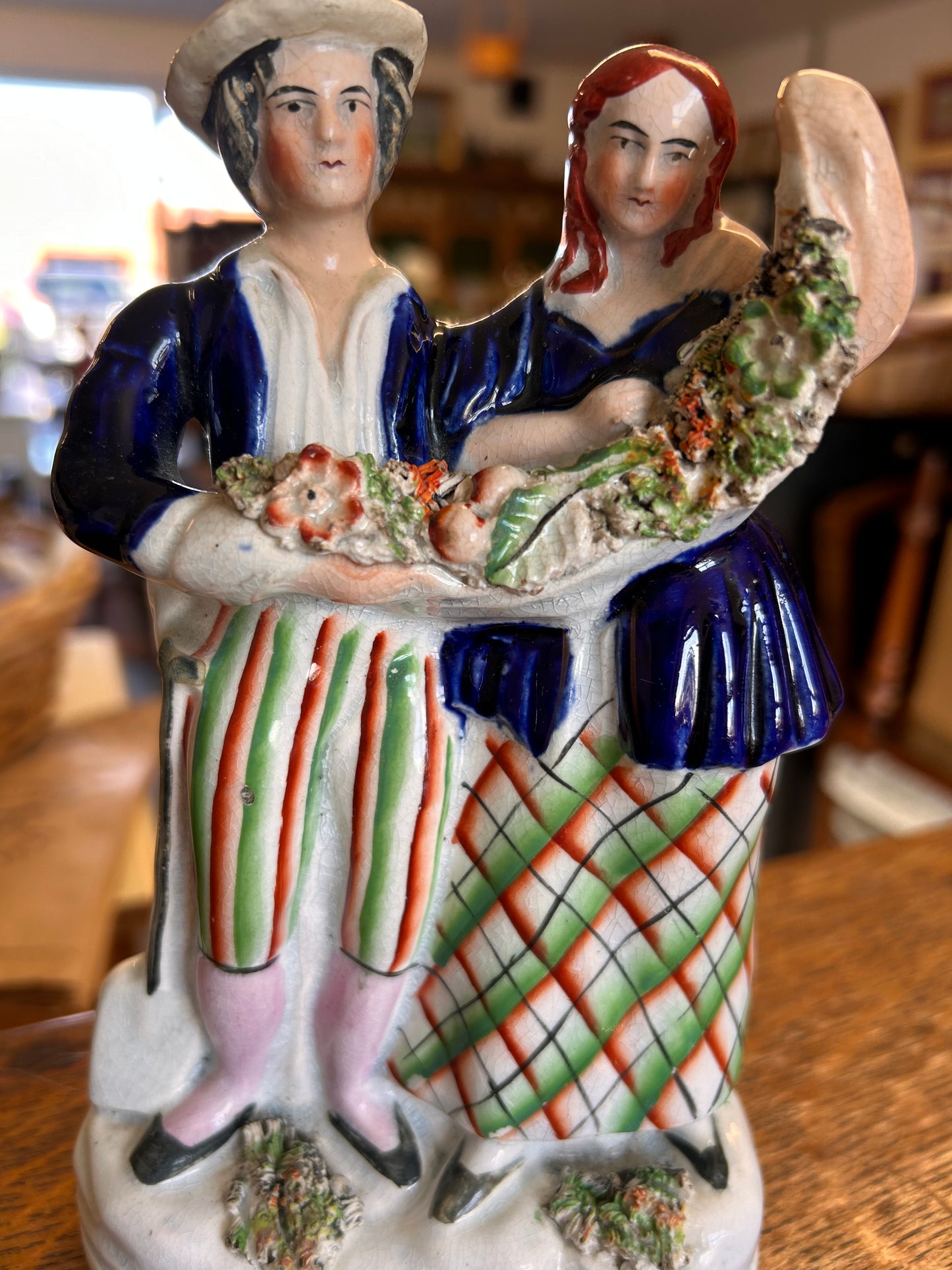 19th Century Staffordshire Flat back figure group