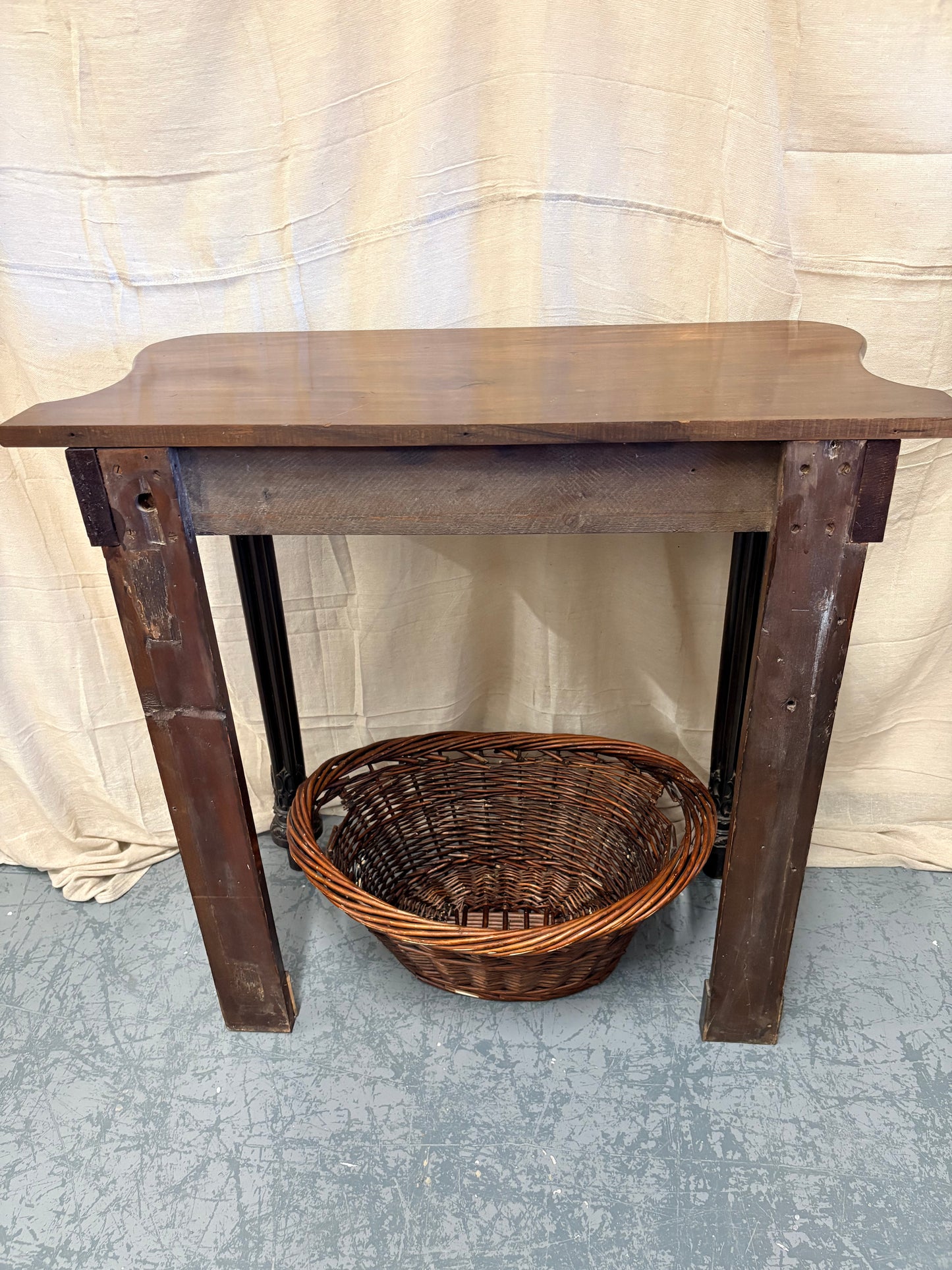 19th Century Mahogany Hall / Side Table Country House piece with Carved feet