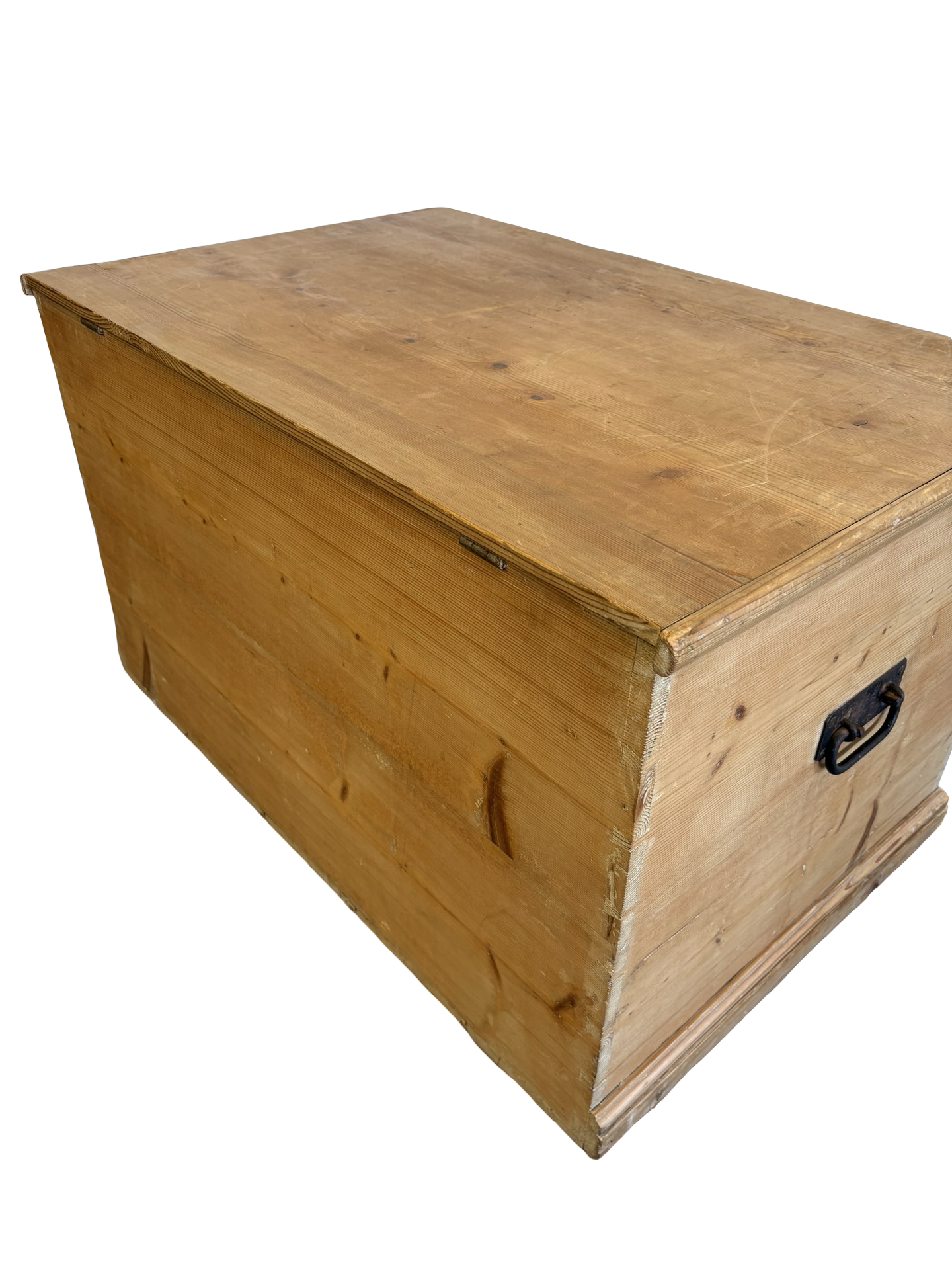 Excellent Victorian stripped pine blanket box / trunk / coffee table / storage chest