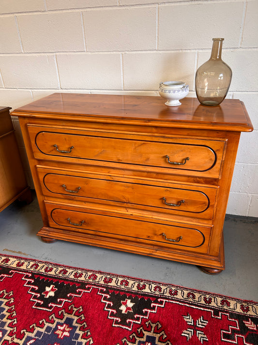 Vintage 20th Century Chest of Cherry wood drawers excellent clean condition