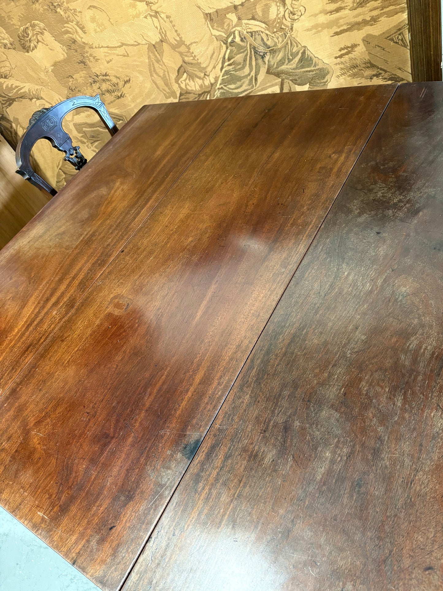 Antique Early 19th Century Mahogany Drop leaf Dining Table