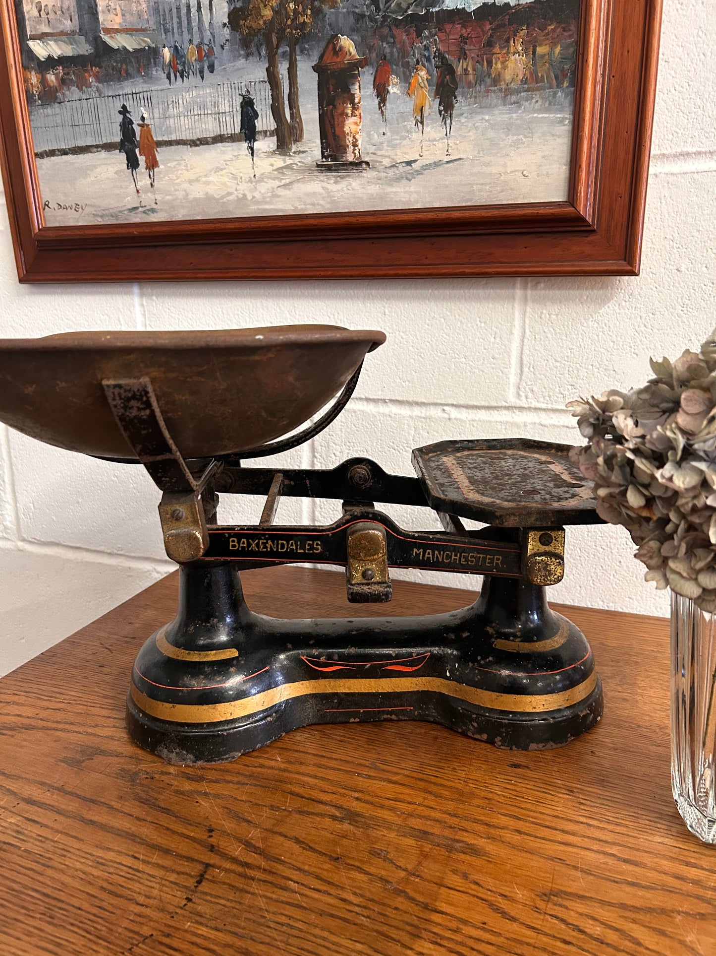 Rare Vintage Grocers Scales by Baxendales of Manchester no weights Good Condition