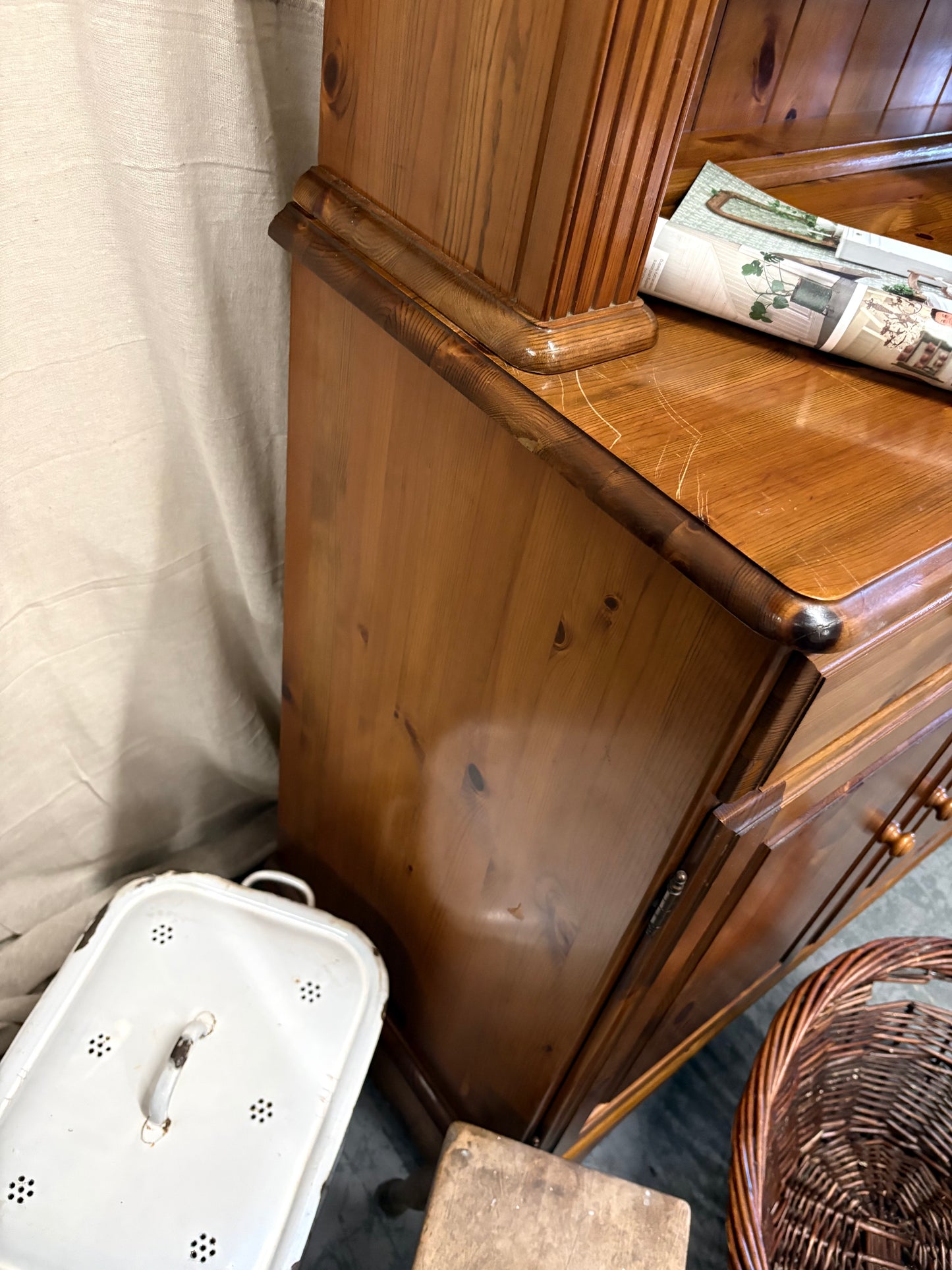 Vintage Pine Country Kitchen Dresser - Display Storage UK Delivery Ex Condition