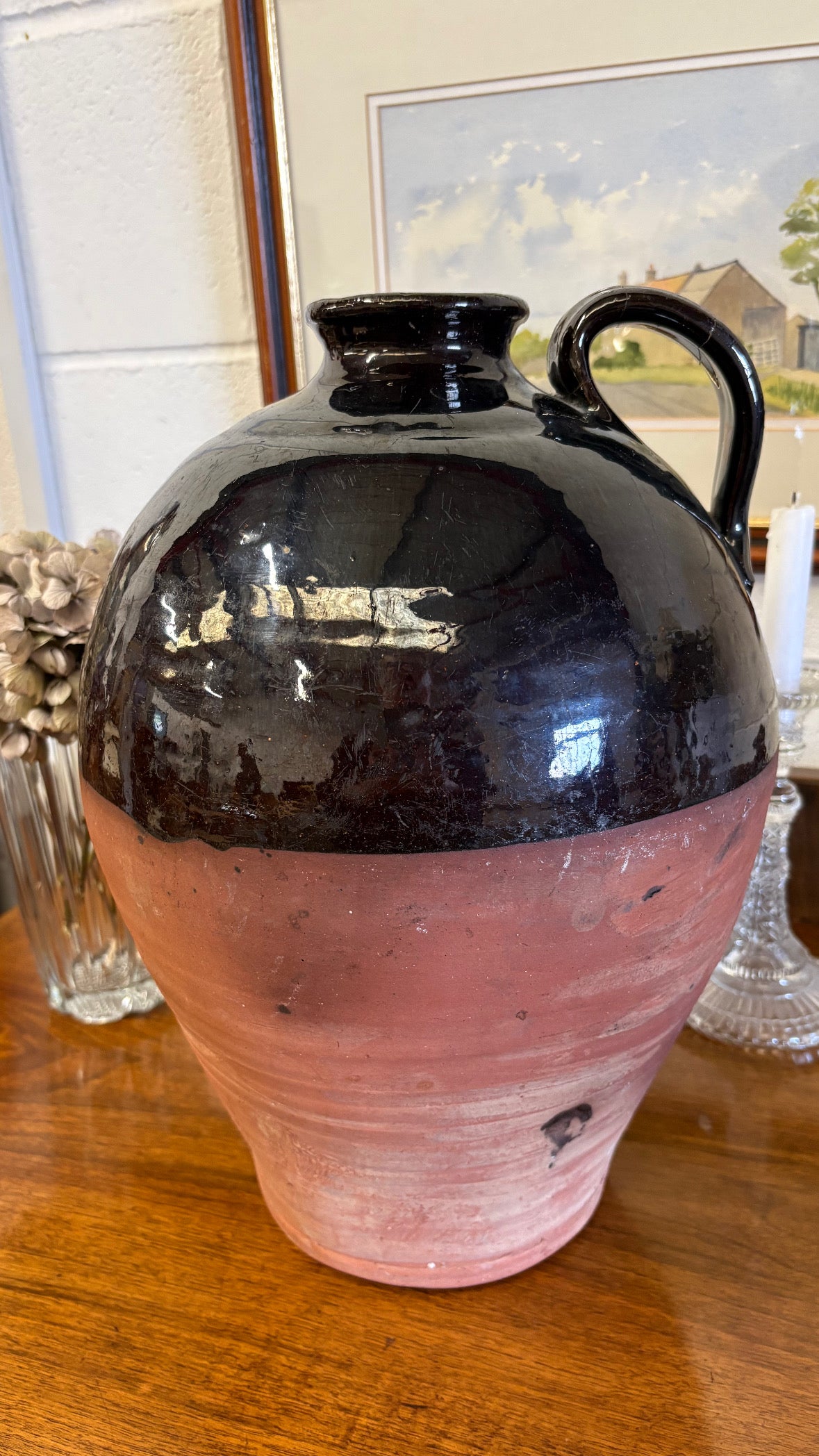 Antique Salt Glazed Pot bottle Great Display Farmhouse decor
