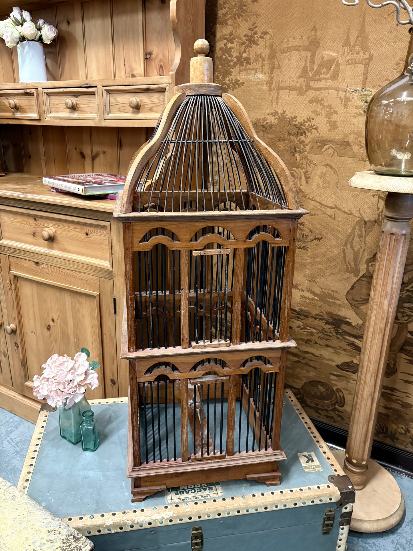 Edwardian Boxwood Birdcage - Decorative Antique piece Eclectic Interiors