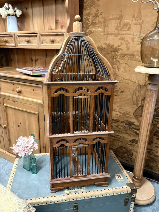 Edwardian Boxwood Birdcage - Decorative Antique piece Eclectic Interiors