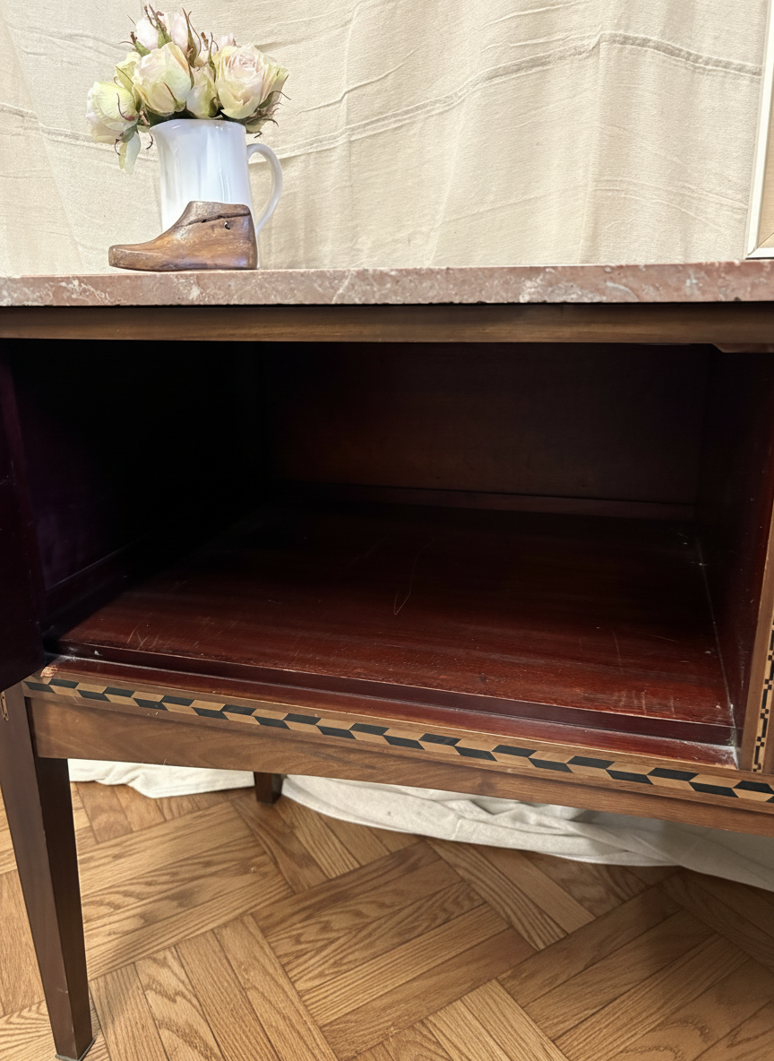 Beautiful Victorian Mahogany Marble Topped Washstand - table console