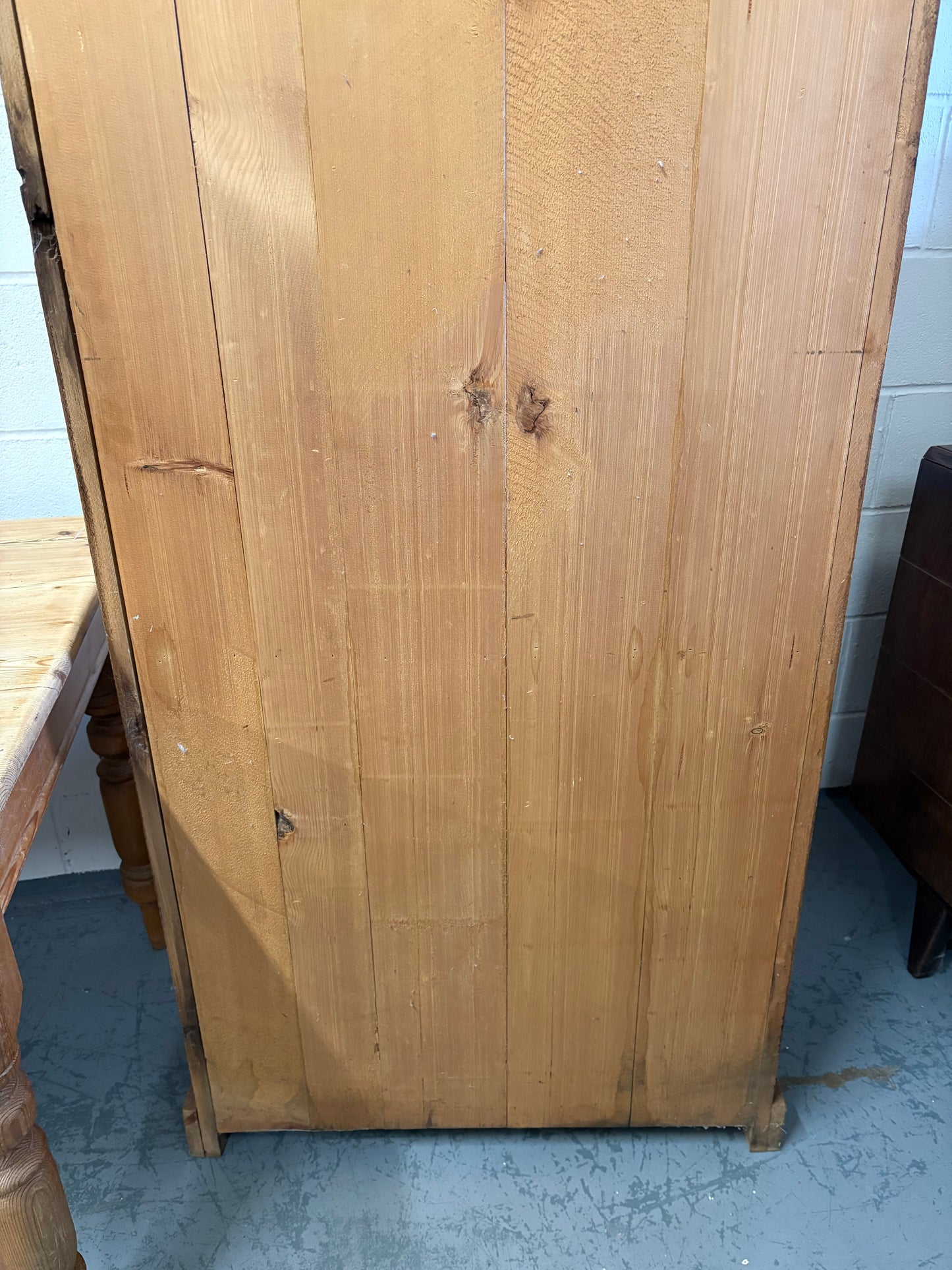 Tall Solid Wooden Rustic Pine Country Farmhouse Style Open Bookcase