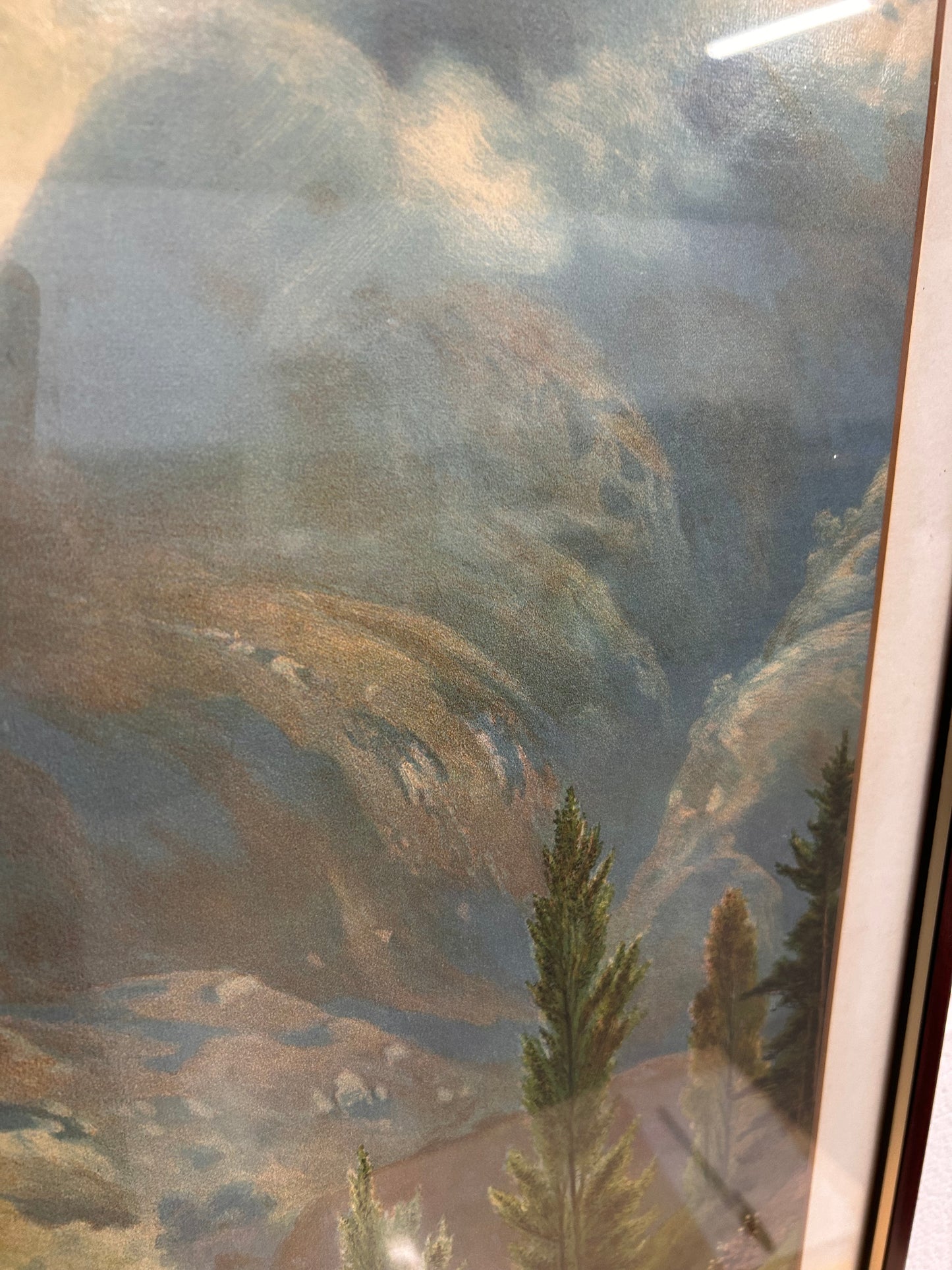 Large Vintage print - Scotland landscape Highland Cows