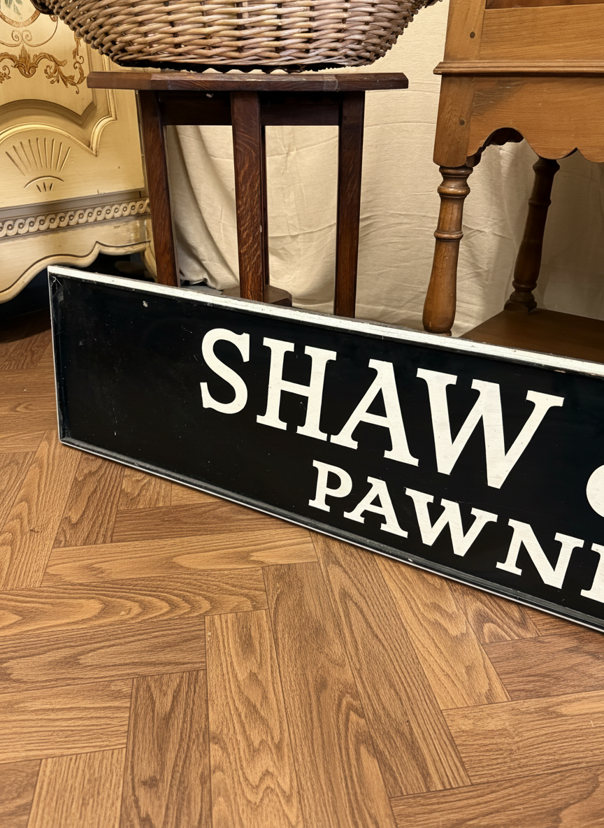 Vintage Salvaged Wooden Shop Front Advertising Sign writers