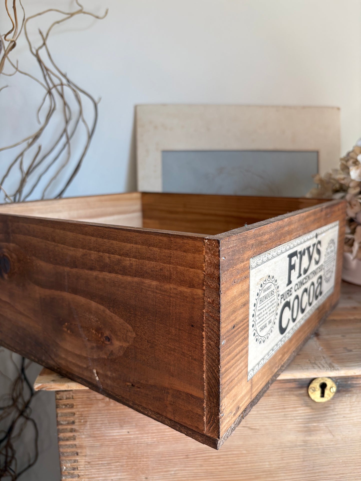 Vintage wooden storage box