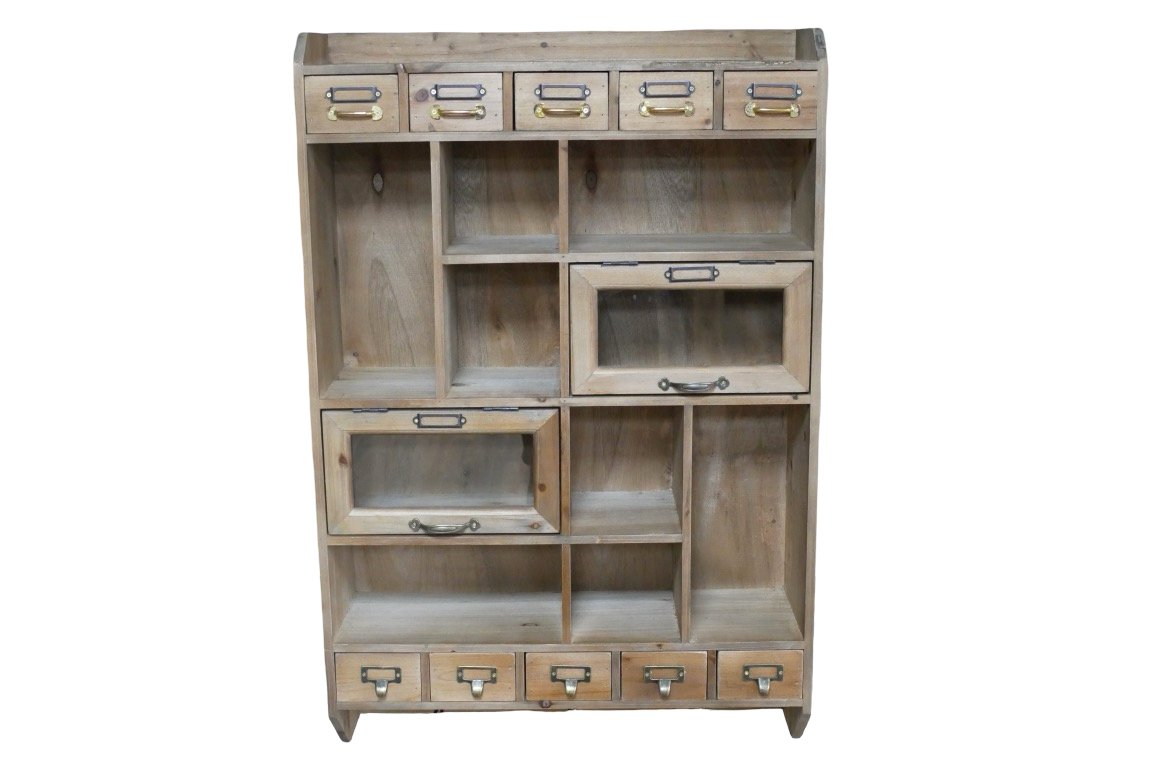 Rustic Country Farmhouse Style Wall Storage Pigeonhole Unit