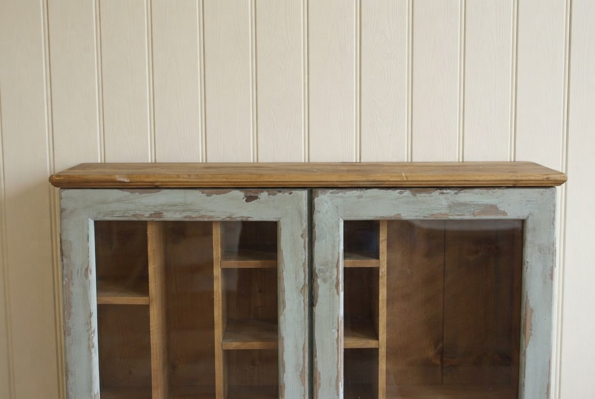 Aqua shabby Pigeon hole type Wall Unit - printer tray style storage Vertical