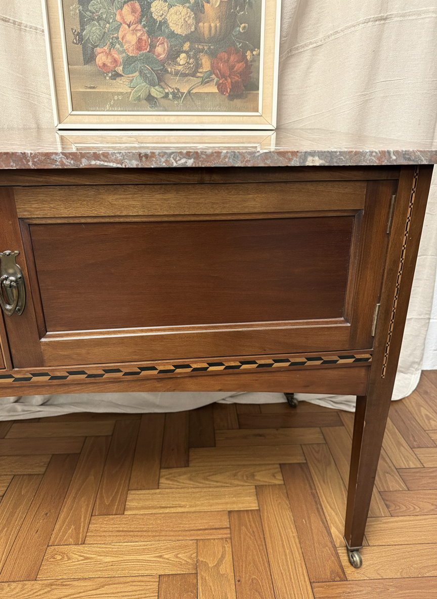 Beautiful Victorian Mahogany Marble Topped Washstand - table console