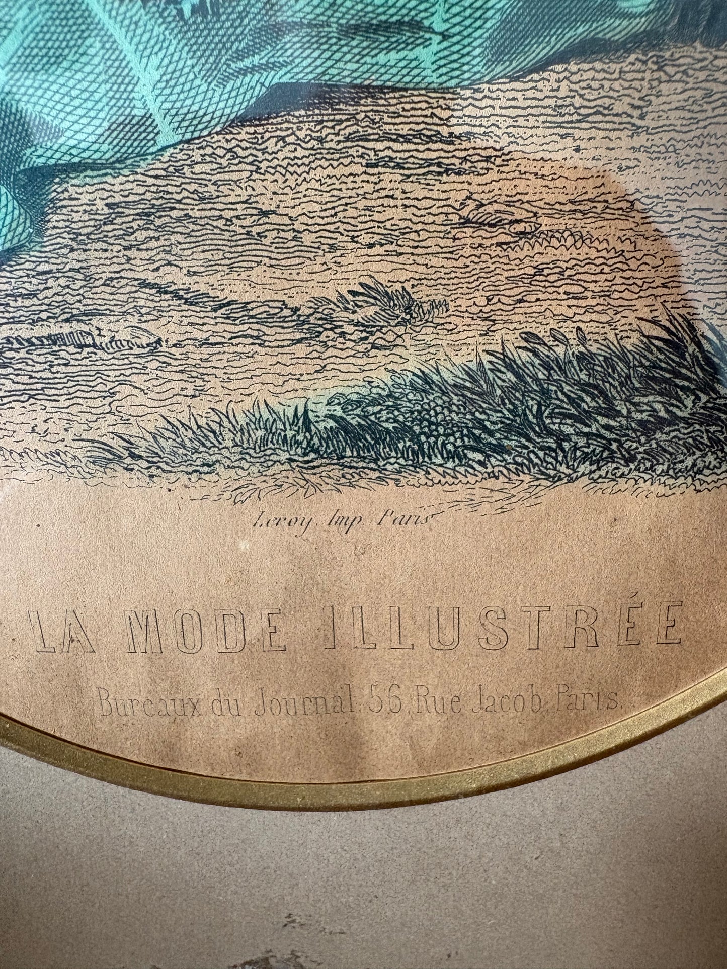 Victorian French Le Mode Illustrate Framed Fashion Print