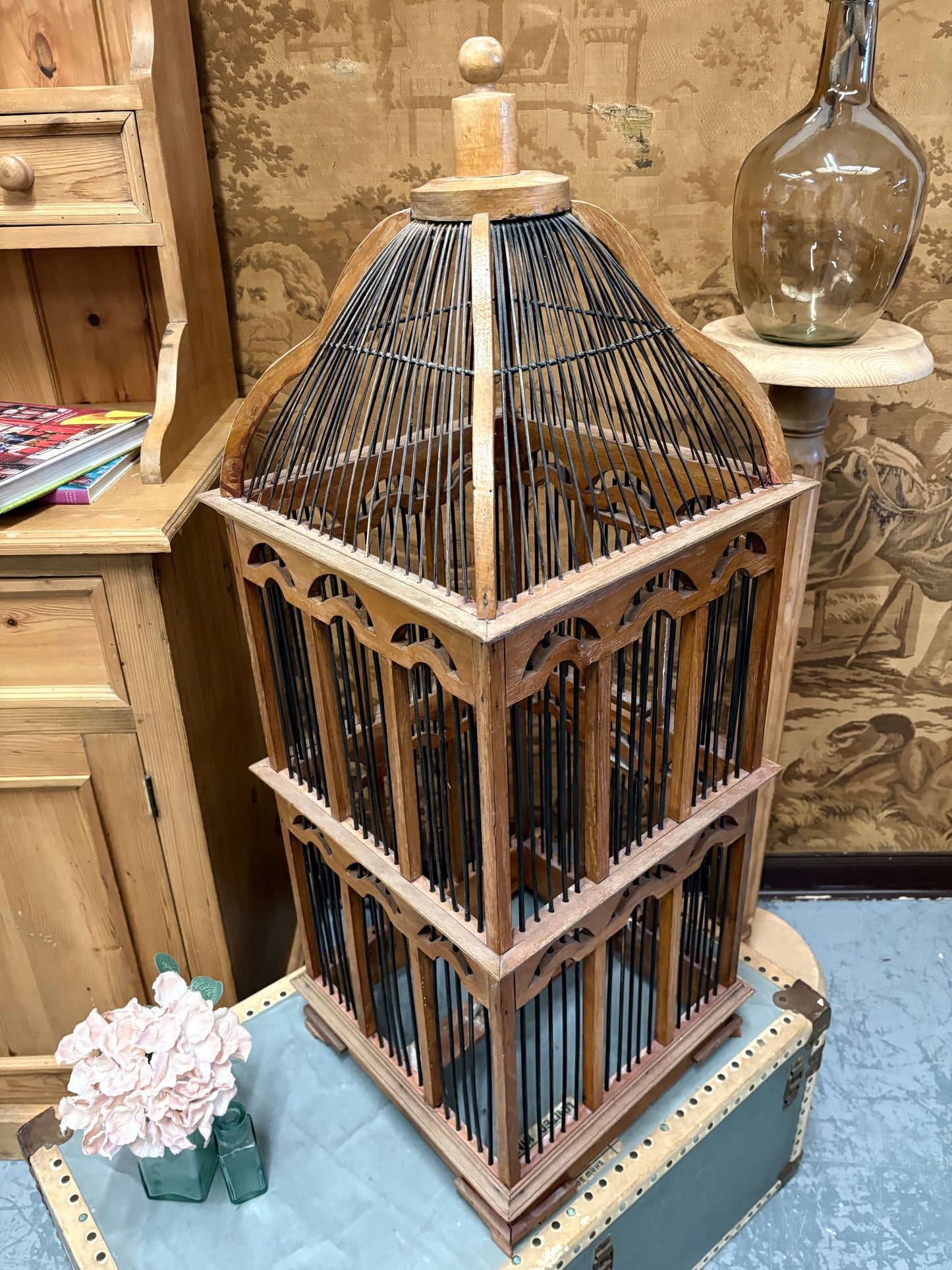 Edwardian Boxwood Birdcage - Decorative Antique piece Eclectic Interiors