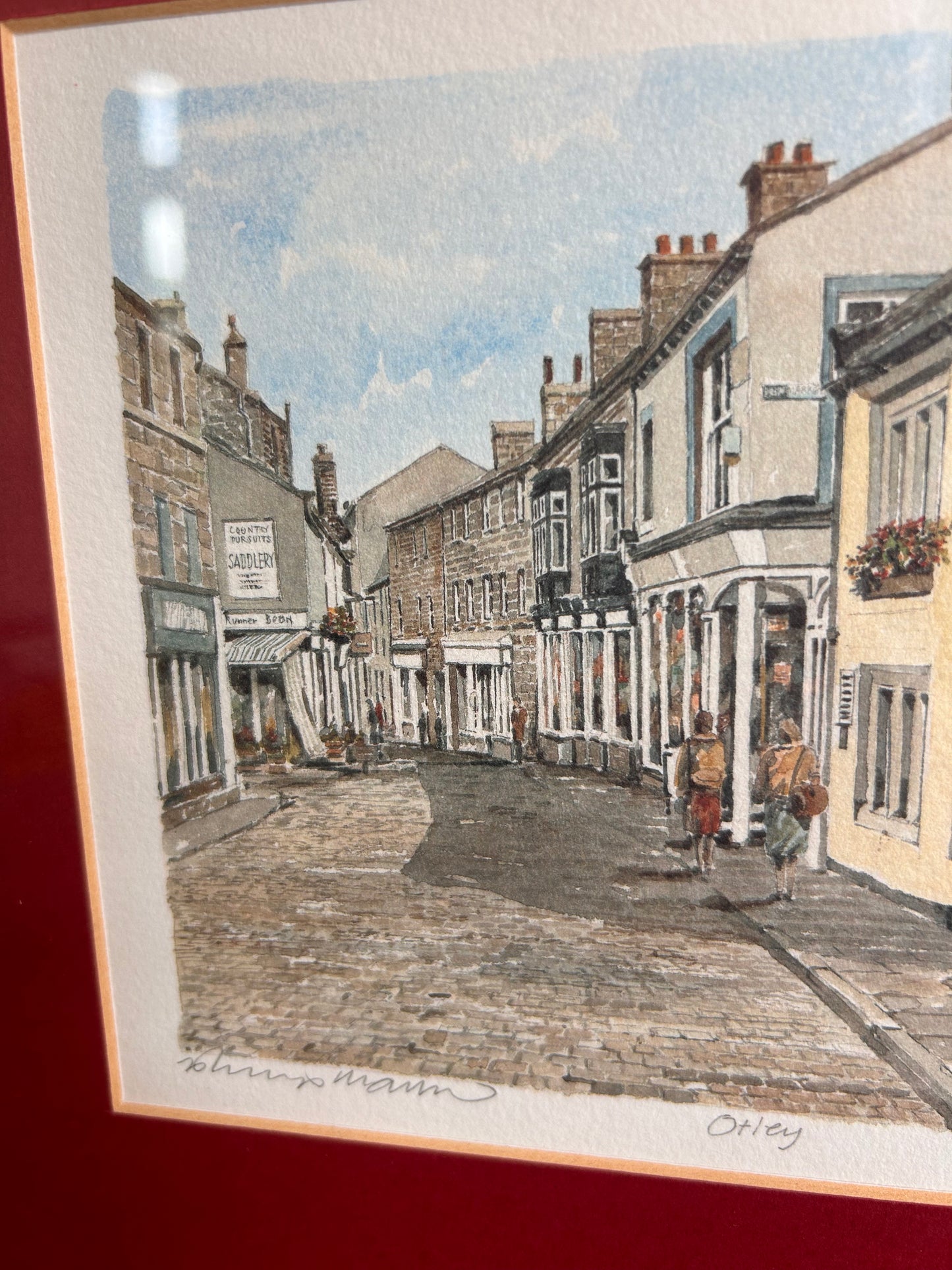 Otley Framed Mounted Glazed Limited Edition Print Signed