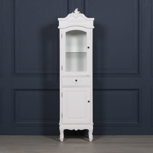 French Style White Display Storage Cabinet