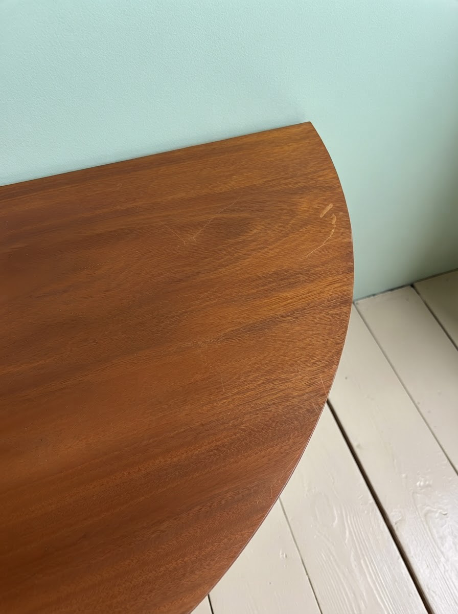 Elegant Edwardian Mahogany Demi Lune Console / Hall / Side Table