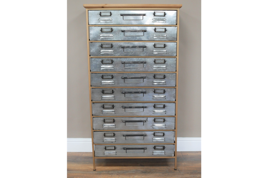 Impressive multi drawer wood and metal Storage Cabinet office crafts