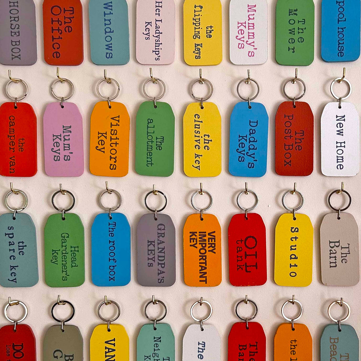 The Summerhouse - Wooden Key Tag: 6x Mini Tags (8x4cm
