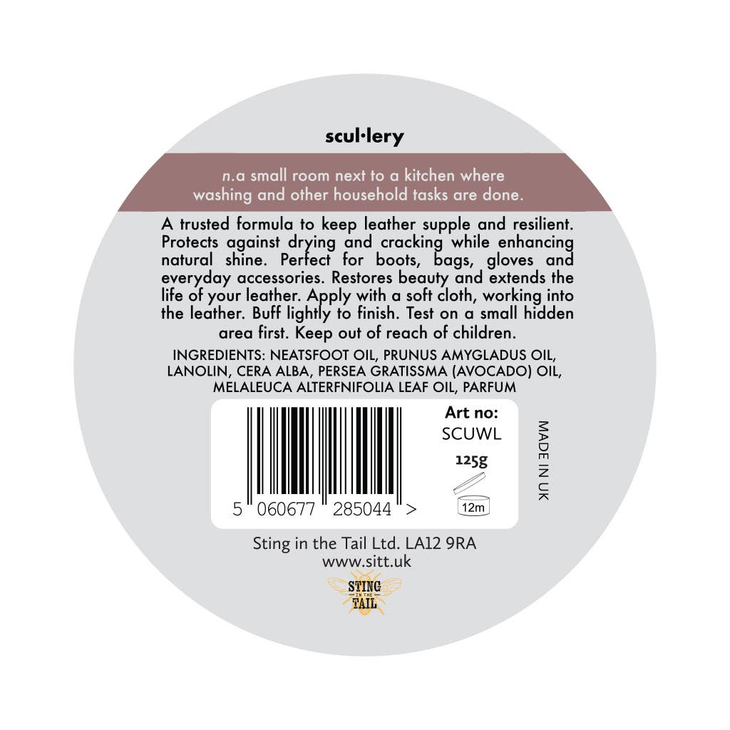 THE SCULLERY - 125G LEATHER WAX